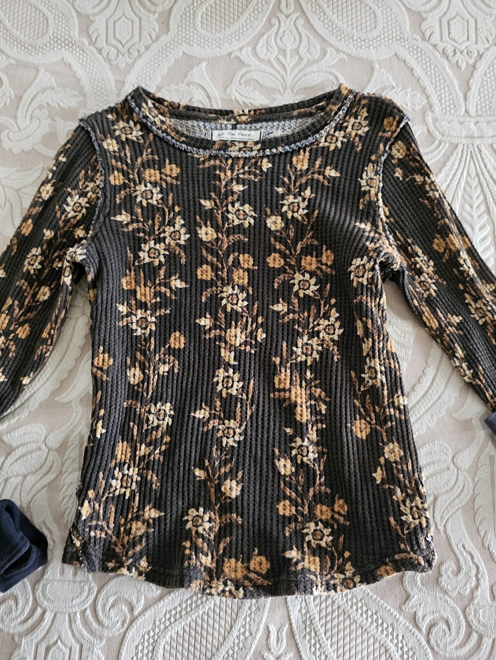 Free People We The Free Thermal Top Brown Combo Size L